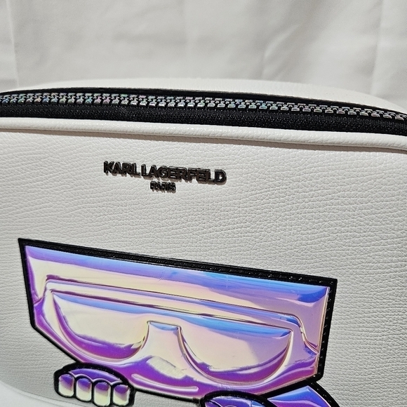 NWT Karl Lagerfeld Paris Maybelle Cross Body Purse White - Picture 4 of 11